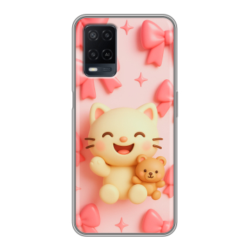 Силиконовый чехол на OPPO A54 с принтом для девочек