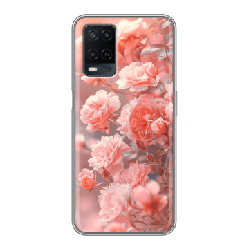 Силиконовый чехол на OPPO A54 с принтом Розы цветы Силиконовый чехол на OPPO A54 с принтом Розы цветы