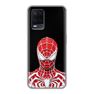 Силиконовый чехол на OPPO A54 с принтом человек паук spiderman