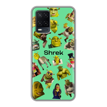 Силиконовый чехол на OPPO A54 с принтом Шрек Shrek