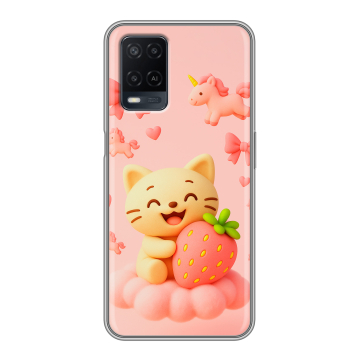 Силиконовый чехол на OPPO A54 с принтом для девочек