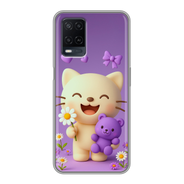Силиконовый чехол на OPPO A54 с принтом для девочек