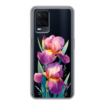 Силиконовый чехол на OPPO A54 с принтом Цветы орхидеи