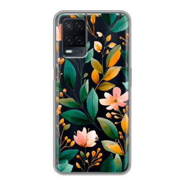 Силиконовый чехол на OPPO A54 с принтом Цветы паттерн