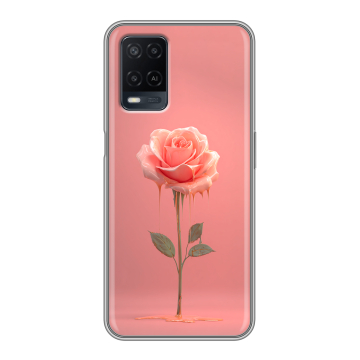 Силиконовый чехол на OPPO A54 с принтом Розовая роза