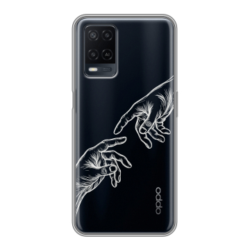 Силиконовый чехол на OPPO A54 с принтом Сотворение мира