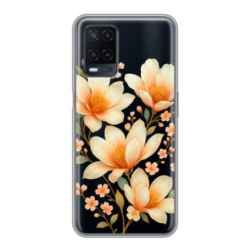 Силиконовый чехол на OPPO A54 с принтом Цветы