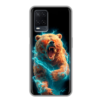 Силиконовый чехол на OPPO A54 с принтом Медведь