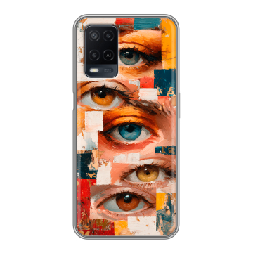 Силиконовый чехол на OPPO A54 с принтом Модный принт