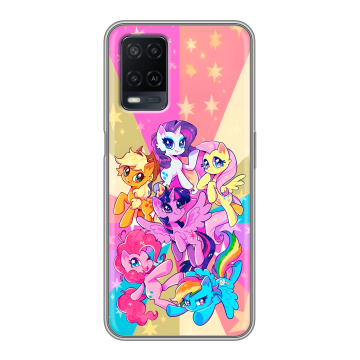 Силиконовый чехол на OPPO A54 с принтом My little pony Дружба чудо Силиконовый чехол на OPPO A54 с принтом My little pony Дружба чудо