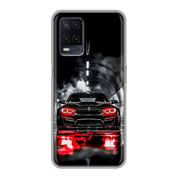 Силиконовый чехол на OPPO A54 с принтом BMW БМВ