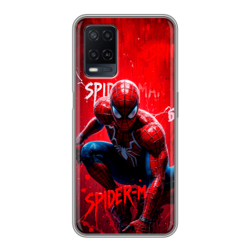 Силиконовый чехол на OPPO A54 с принтом Spiderman Человек паук