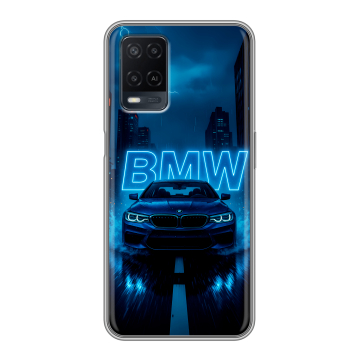 Силиконовый чехол на OPPO A54 с принтом BMW БМВ Силиконовый чехол на OPPO A54 с принтом BMW БМВ