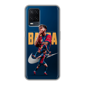 Силиконовый чехол на OPPO A54 с принтом Барселона Barca Yamal Силиконовый чехол на OPPO A54 с принтом Барселона Barca Yamal