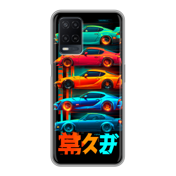 Силиконовый чехол на OPPO A54 с принтом машины тачки Силиконовый чехол на OPPO A54 с принтом машины тачки