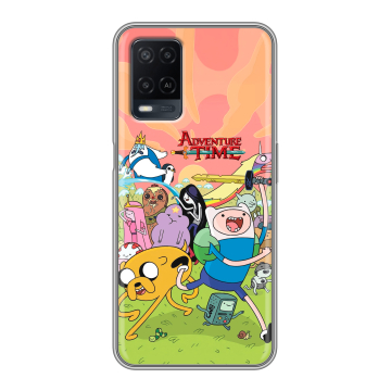 Силиконовый чехол на OPPO A54 с принтом Adventure time Время приключений Силиконовый чехол на OPPO A54 с принтом Adventure time Время приключений
