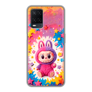 Силиконовый чехол на OPPO A54 с принтом Labubu Лабубу Силиконовый чехол на OPPO A54 с принтом Labubu Лабубу