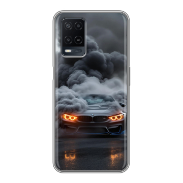 Силиконовый чехол на OPPO A54 с принтом BMW БМВ