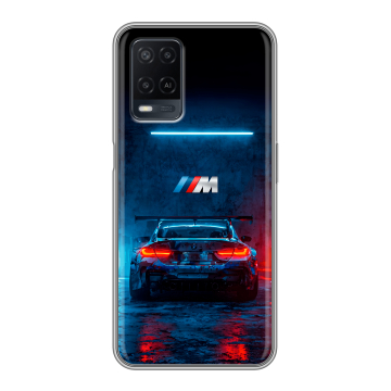 Силиконовый чехол на OPPO A54 с принтом BMW БМВ Силиконовый чехол на OPPO A54 с принтом BMW БМВ