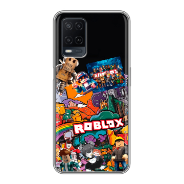 Силиконовый чехол на OPPO A54 с принтом Roblox Роблокс Силиконовый чехол на OPPO A54 с принтом Roblox Роблокс