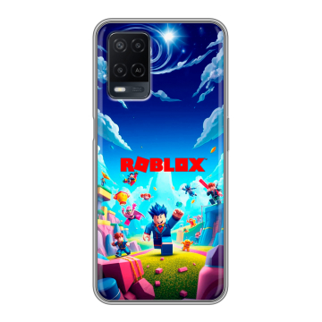 Силиконовый чехол на OPPO A54 с принтом Roblox Роблокс