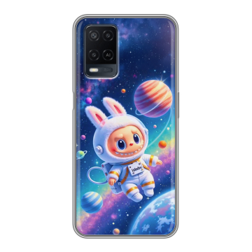 Силиконовый чехол на OPPO A54 с принтом Labubu Лабубу