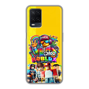 Силиконовый чехол на OPPO A54 с принтом Roblox Роблокс Силиконовый чехол на OPPO A54 с принтом Roblox Роблокс