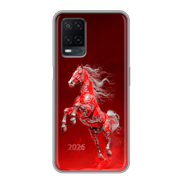 Силиконовый чехол на OPPO A54 с принтом Новый год Силиконовый чехол на OPPO A54 с принтом Новый год