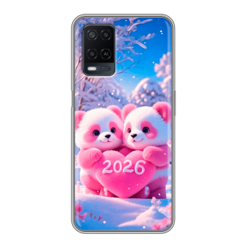 Силиконовый чехол на OPPO A54 с принтом Новый год