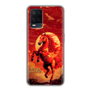 Силиконовый чехол на OPPO A54 с принтом Новый год