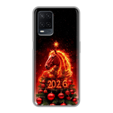 Силиконовый чехол на OPPO A54 с принтом Новый год