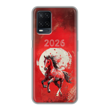 Силиконовый чехол на OPPO A54 с принтом Новый год