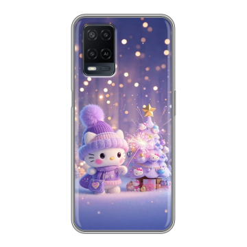 Силиконовый чехол на OPPO A54 с принтом Новый год