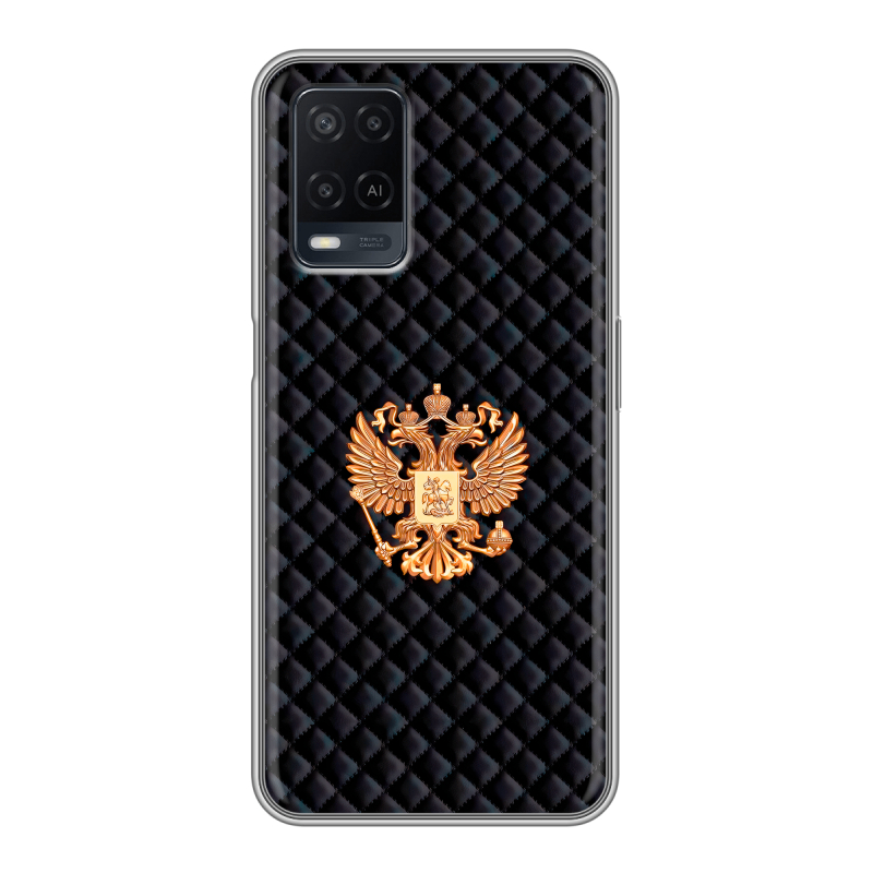 Силиконовый чехол на OPPO A54 с принтом Герб России принт Силиконовый чехол на OPPO A54 с принтом Герб России принт
