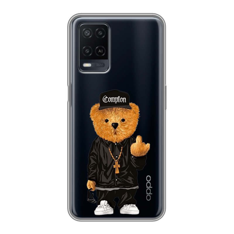 Силиконовый чехол на OPPO A54 с принтом Плюшевый медведь Силиконовый чехол на OPPO A54 с принтом Плюшевый медведь