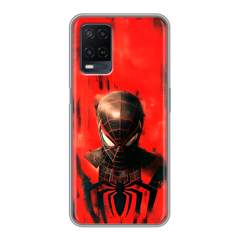 Силиконовый чехол на OPPO A54 с принтом человек паук spiderman Силиконовый чехол на OPPO A54 с принтом человек паук spiderman