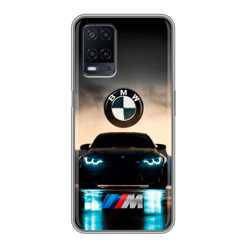 Силиконовый чехол на OPPO A54 с принтом БМВ BMW Силиконовый чехол на OPPO A54 с принтом БМВ BMW