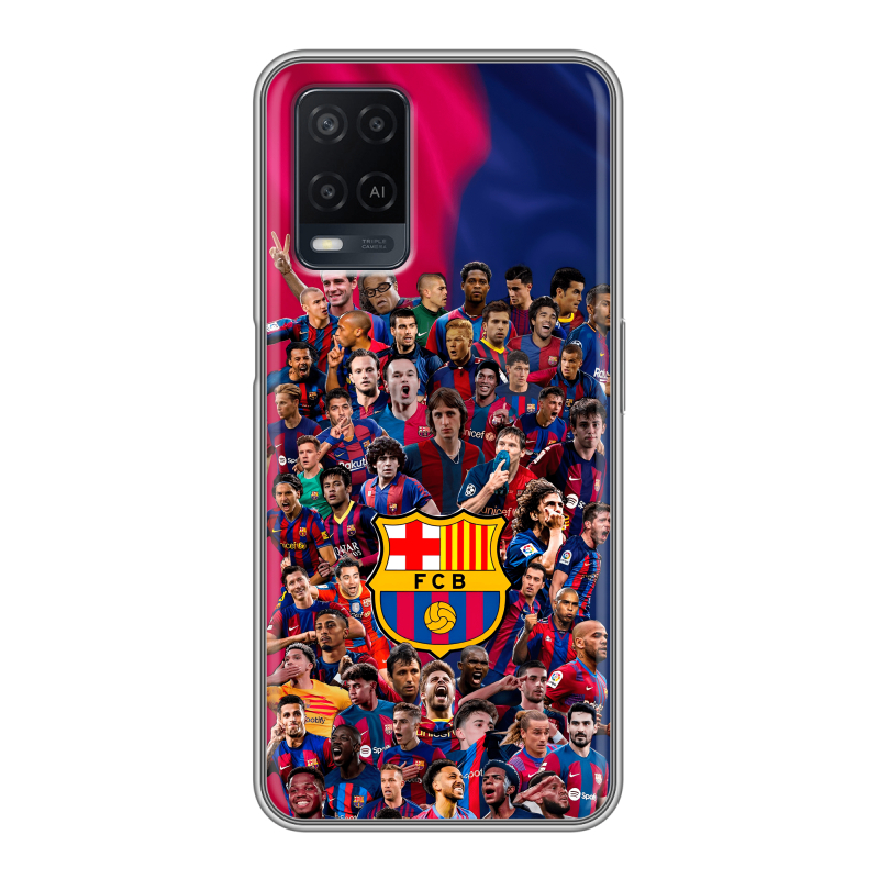 Силиконовый чехол на OPPO A54 с принтом Барселона Barcelona Силиконовый чехол на OPPO A54 с принтом Барселона Barcelona