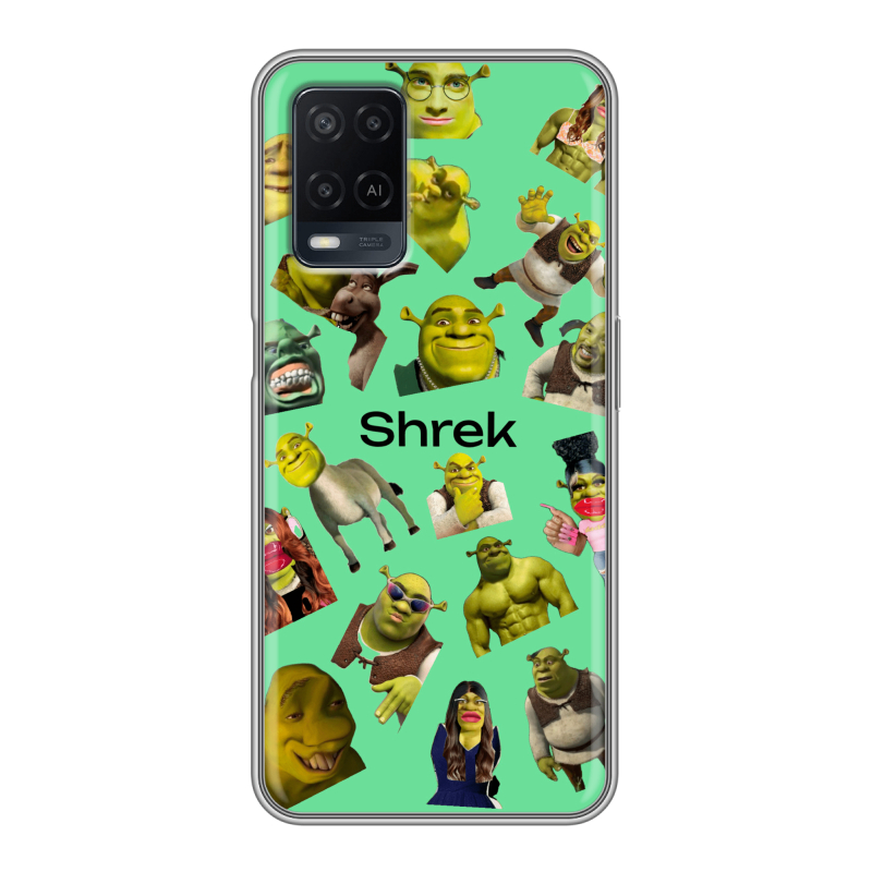 Силиконовый чехол на OPPO A54 с принтом Шрек Shrek Силиконовый чехол на OPPO A54 с принтом Шрек Shrek