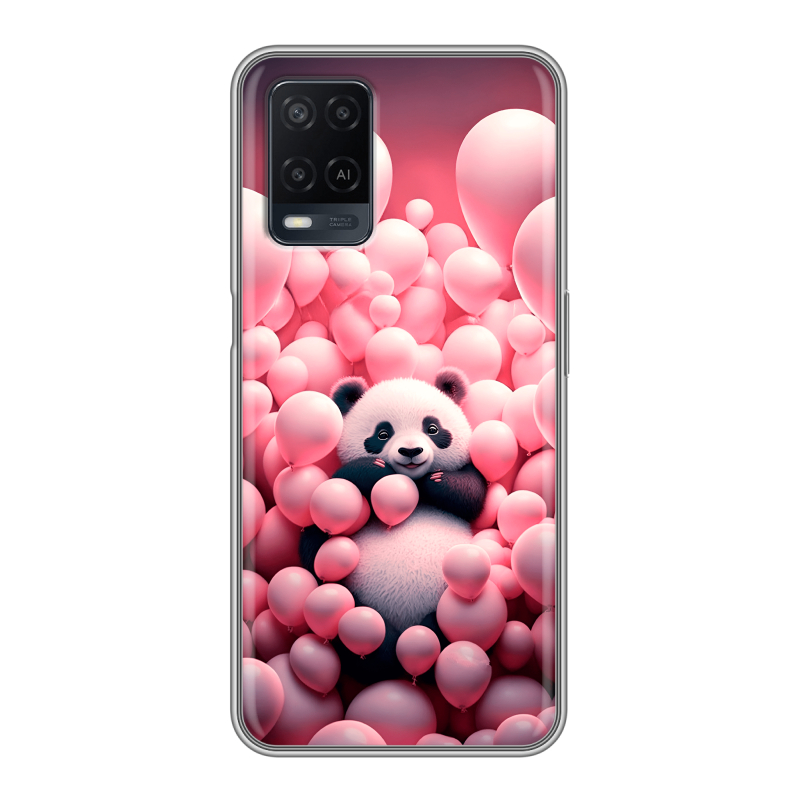 Силиконовый чехол на OPPO A54 с принтом Панда Силиконовый чехол на OPPO A54 с принтом Панда