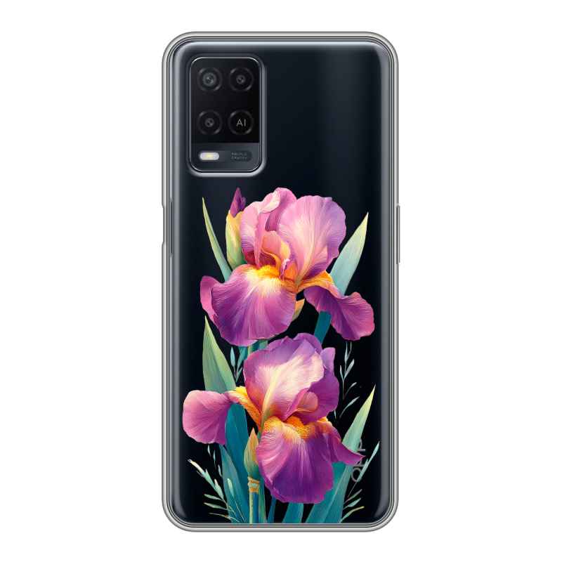 Силиконовый чехол на OPPO A54 с принтом Цветы орхидеи Силиконовый чехол на OPPO A54 с принтом Цветы орхидеи