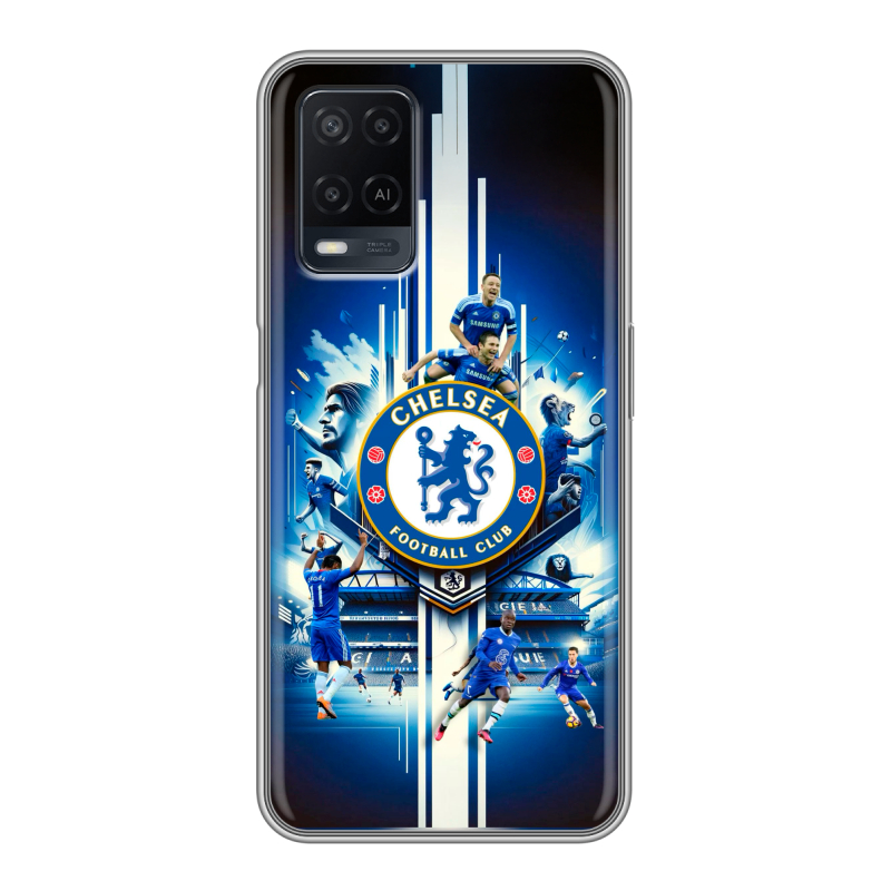 Силиконовый чехол на OPPO A54 с принтом Chelsea Челси Силиконовый чехол на OPPO A54 с принтом Chelsea Челси