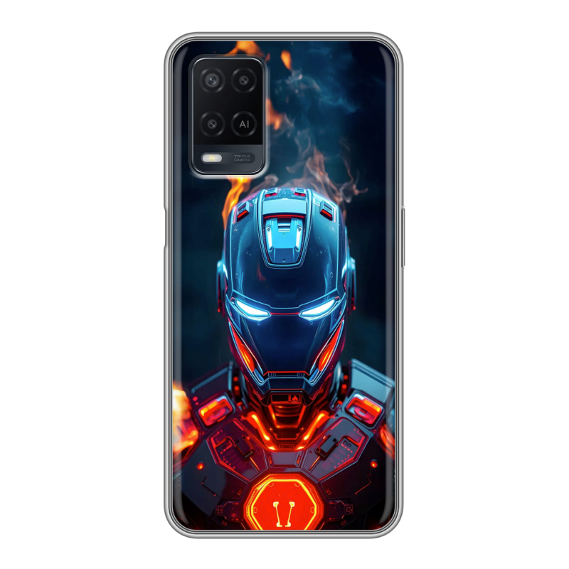 Силиконовый чехол на OPPO A54 с принтом IronMan Железный человек Силиконовый чехол на OPPO A54 с принтом IronMan Железный человек