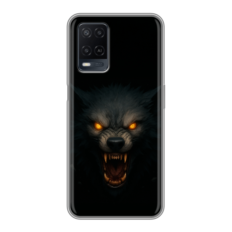 Силиконовый чехол на OPPO A54 с принтом Волк Силиконовый чехол на OPPO A54 с принтом Волк