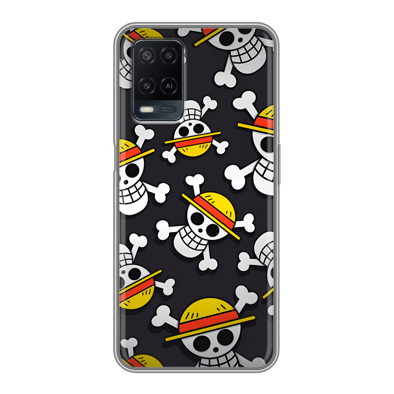 Силиконовый противоударный чехол на OPPO A54 с принтом One Piece Ван Пис Силиконовый противоударный чехол на OPPO A54 с принтом One Piece Ван Пис