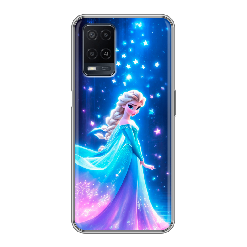 Силиконовый чехол на OPPO A54 с принтом Холодное сердце Frozen Силиконовый чехол на OPPO A54 с принтом Холодное сердце Frozen