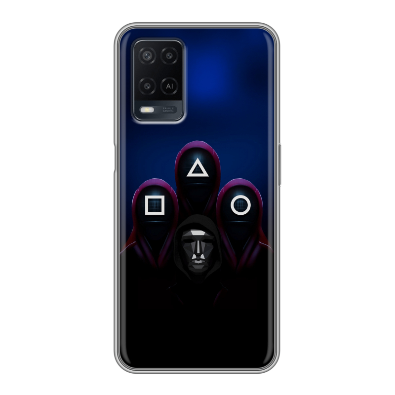 Силиконовый противоударный чехол на OPPO A54 с принтом Игра Кальмара Силиконовый противоударный чехол на OPPO A54 с принтом Игра Кальмара