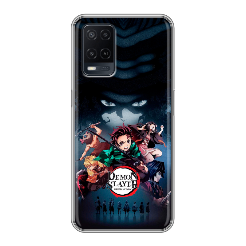 Силиконовый чехол на OPPO A54 с принтом Demon Slayer Клинок рассекающий демонов Силиконовый чехол на OPPO A54 с принтом Demon Slayer Клинок рассекающий демонов