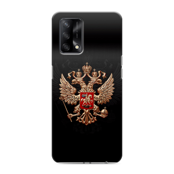 Силиконовый чехол на OPPO A74 с принтом Герб России Силиконовый чехол на OPPO A74 с принтом Герб России