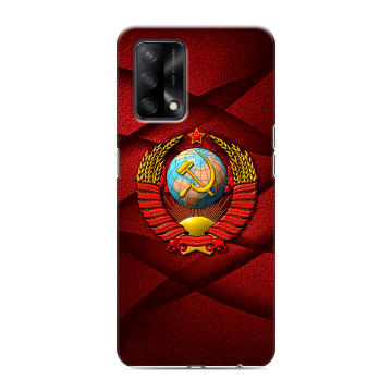 Силиконовый чехол на OPPO A74 с принтом Герб СССР Силиконовый чехол на OPPO A74 с принтом Герб СССР